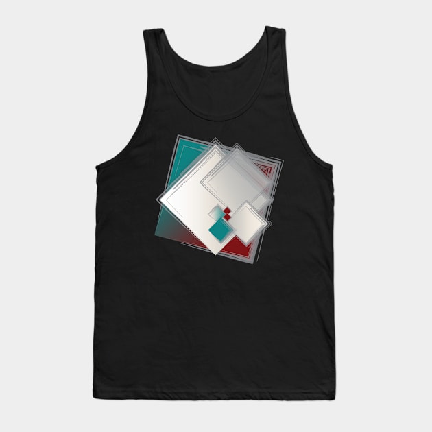 Playful fibonacci squares Tank Top by Tianna Bahringer